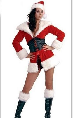 Short And Sweet Santa Women Christmas Costume